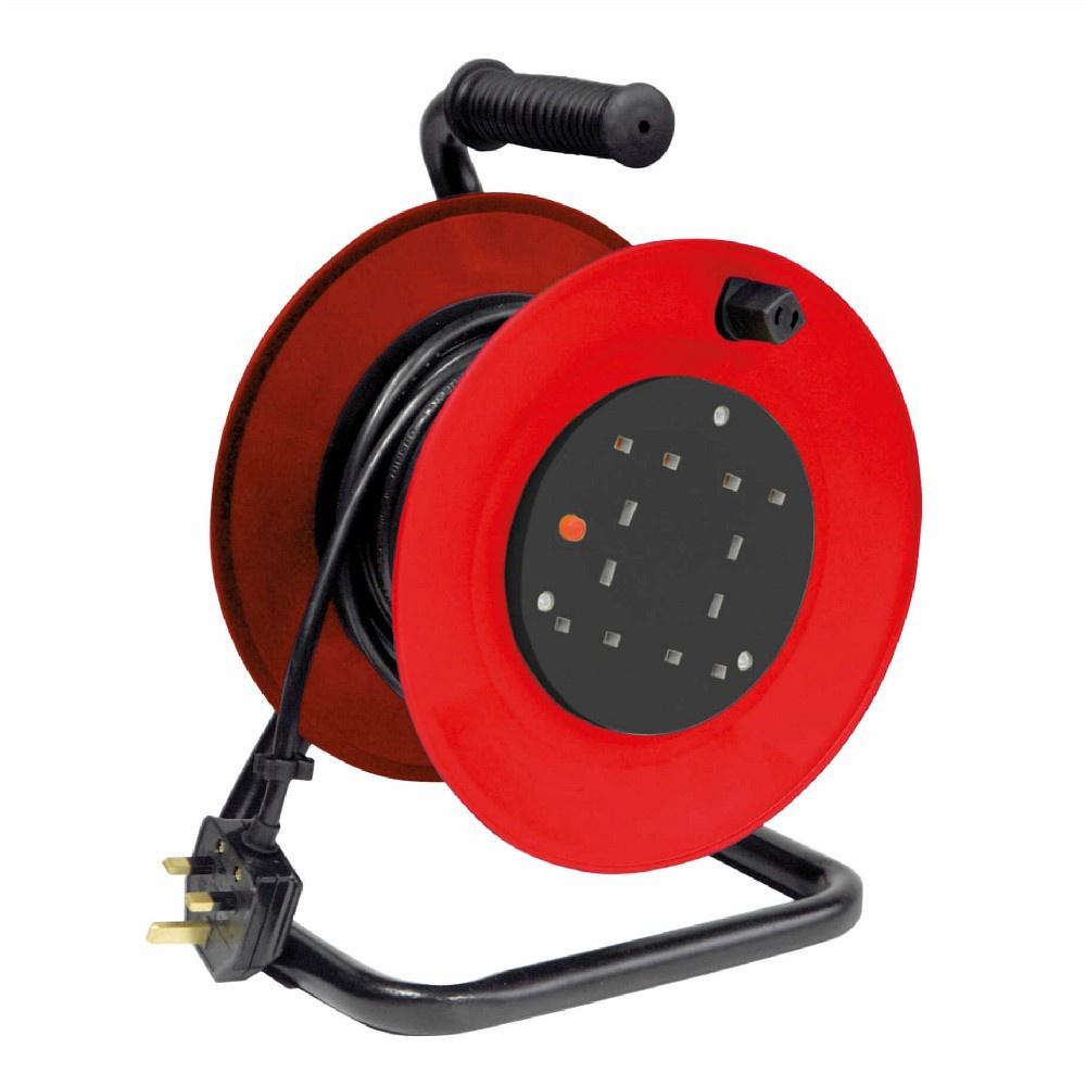 15m 4 Way Extension Reel-Cable Accesories-DJ Supplies Ltd