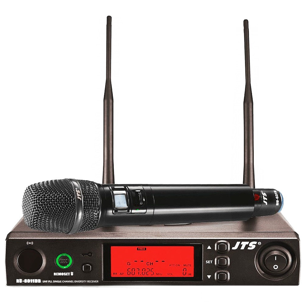 JTS Professional Vocal UHF Handheld Wireless Microphone System | RU-8011DB RU-G3TH-Wireless Microphones-DJ Supplies Ltd