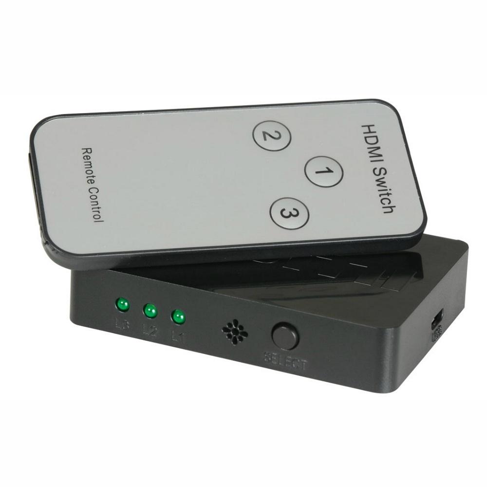HDMI Switch 3 Way With Remote-Cable Accesories-DJ Supplies Ltd