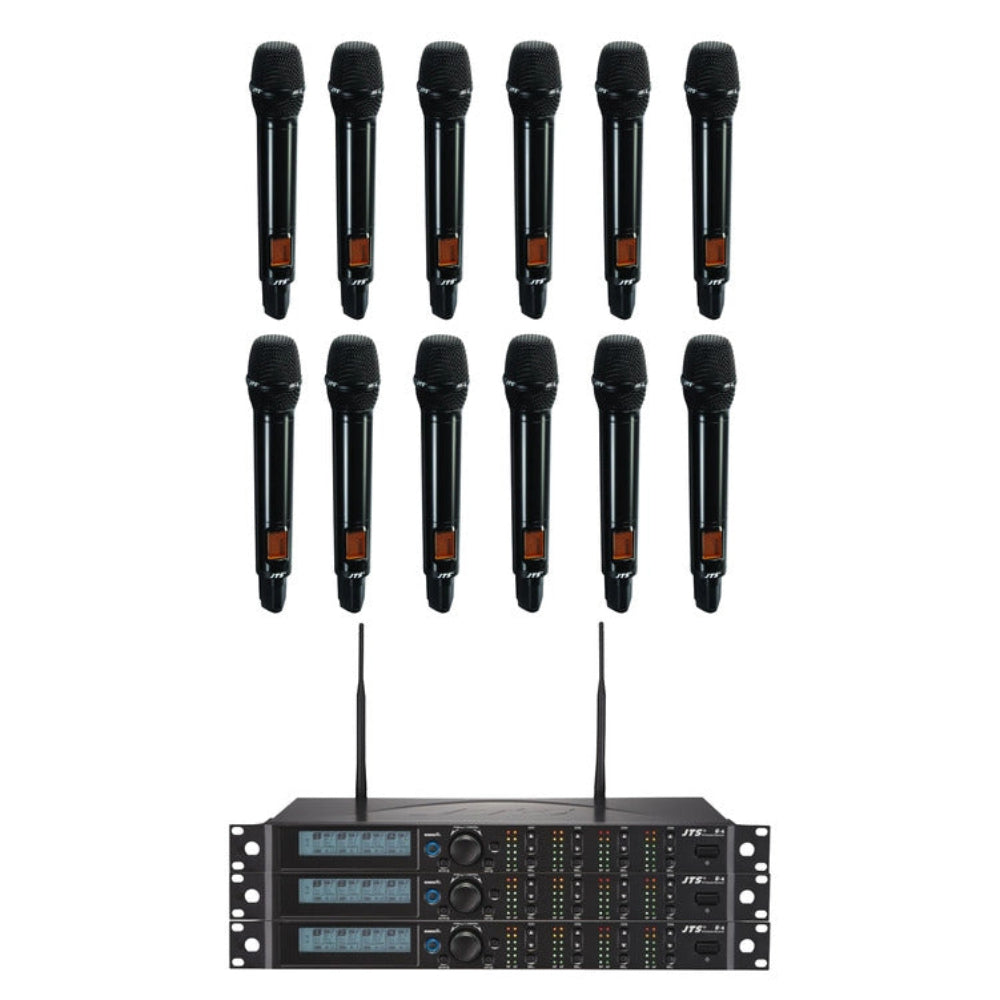 12 Way Wireless Handheld Microphone System JTS R4-Wireless Microphones-DJ Supplies Ltd