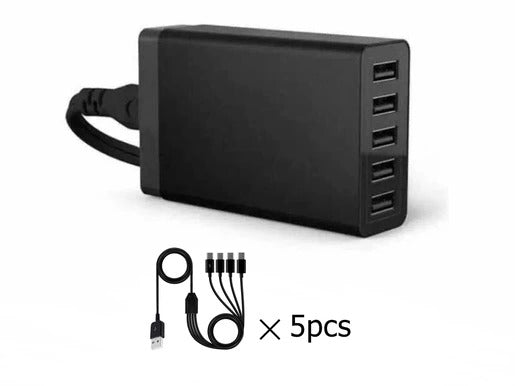 QSDCH20 - Silent Disco 20 Way Charger - UK Mains Charger Included & USB Cables