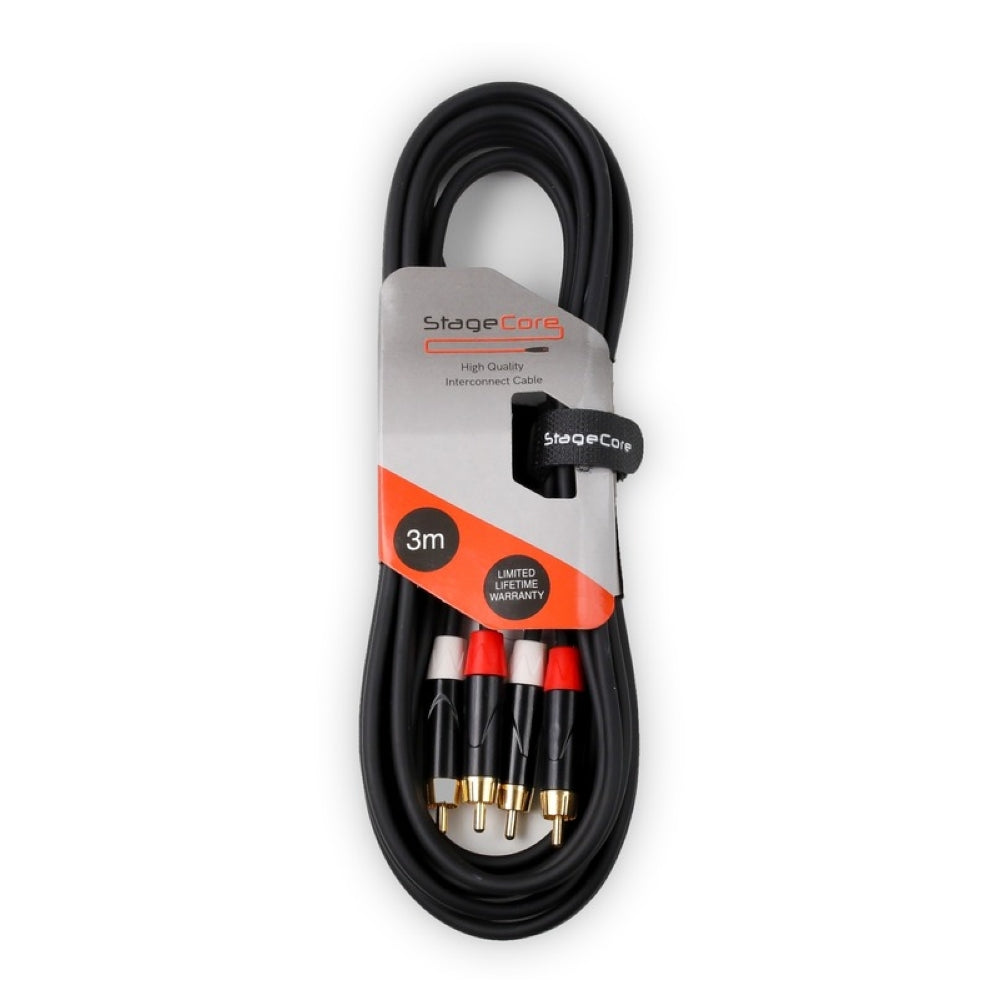 2x RCA to 2x RCA Phono Lead-Signal Leads-DJ Supplies Ltd
