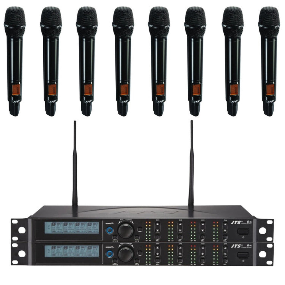 8 Way Wireless Handheld Microphone System JTS R4-Wireless Microphones-DJ Supplies Ltd