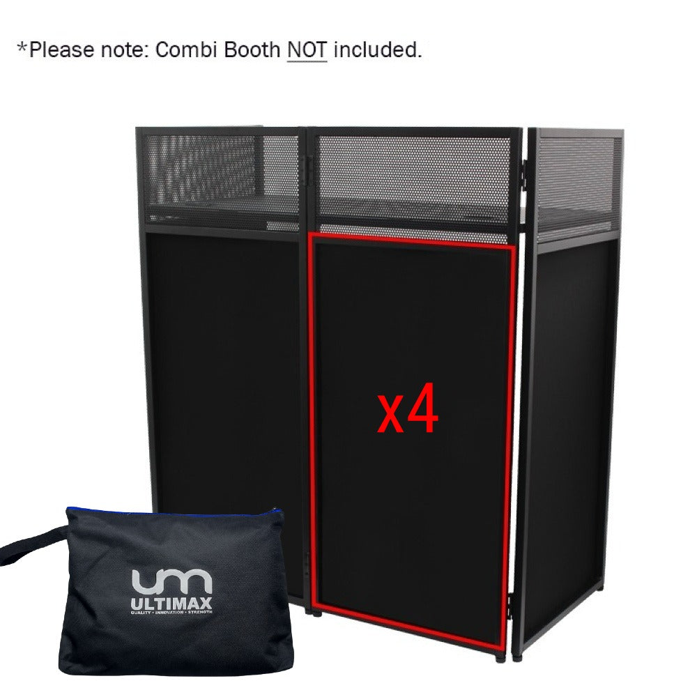 Combi Booth Black Scrim Set of 4-Ultimax-DJ Supplies Ltd