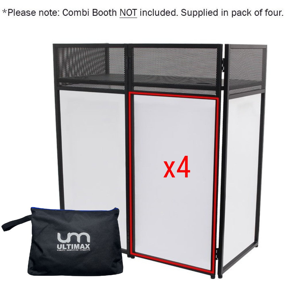 Combi Booth White Scrim Pack of 4-DJ Stands-DJ Supplies Ltd
