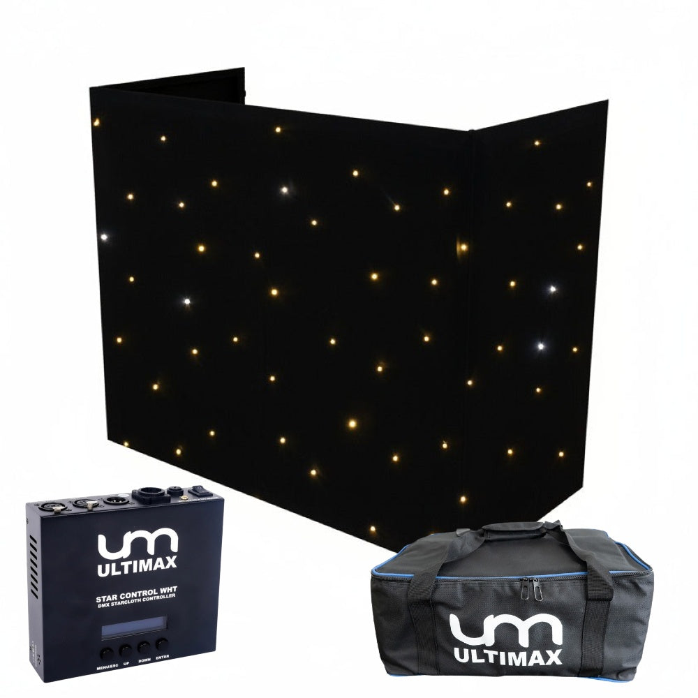 DJ Combi Booth XL Warm White LEDStarcloth-Ultimax-DJ Supplies Ltd