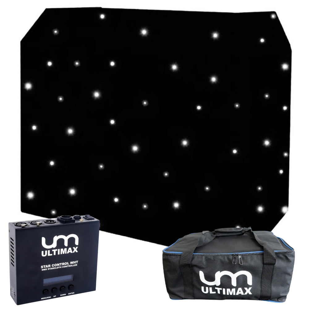 DJ Booth Cool White LED Starcloth-Stand Accessories-DJ Supplies Ltd