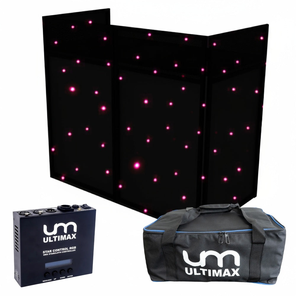 DJ Combi Booth XL RGB LED Starcloth-Ultimax-DJ Supplies Ltd