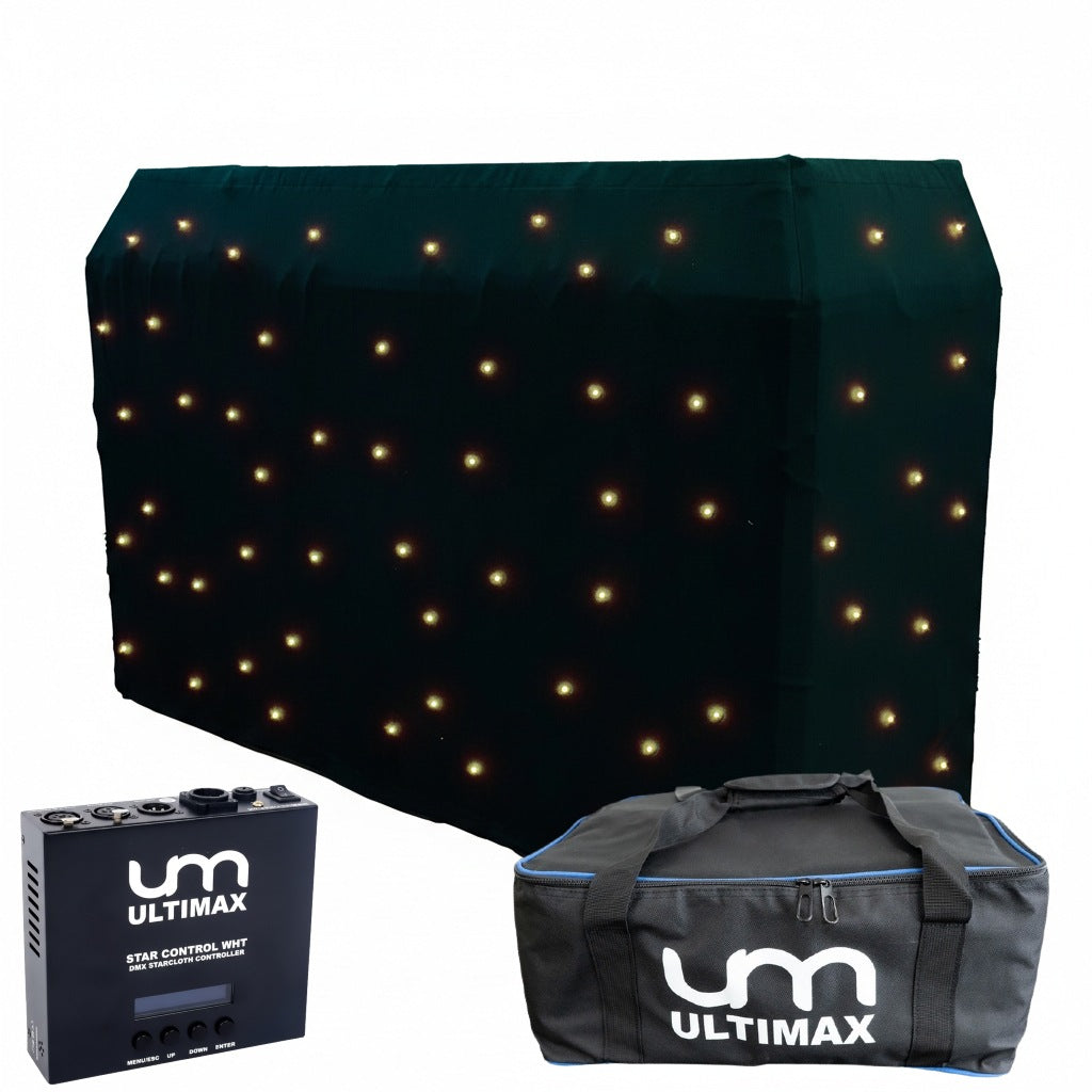 DJ Booth Pro XL Warm White LED Starcloth-Ultimax-DJ Supplies Ltd