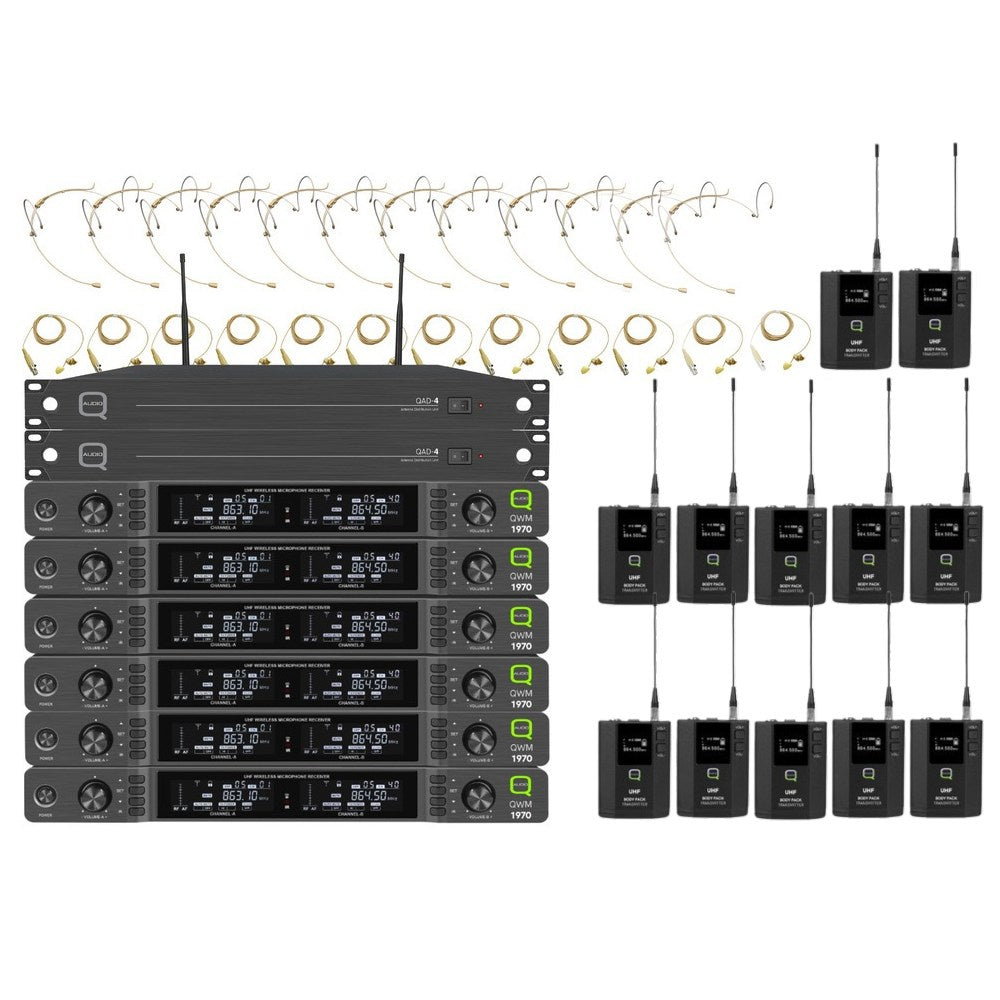 QWM1970 School Presentation Wireless Bodypack System-Wireless Microphones-DJ Supplies Ltd