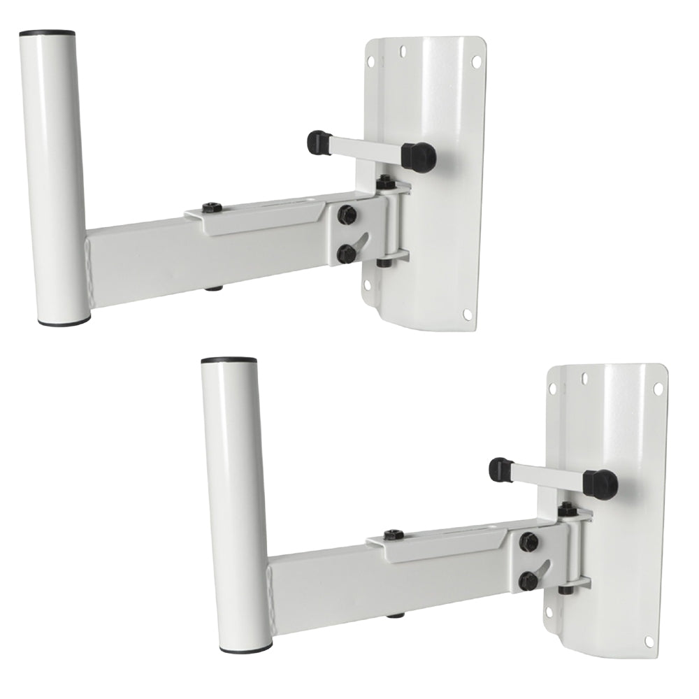White Wall Mounting Heavy Duty Speaker Brackets | PAIR-StageCore-DJ Supplies Ltd