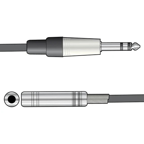 Balanced 6.35mm Headphone Extension Lead 6m