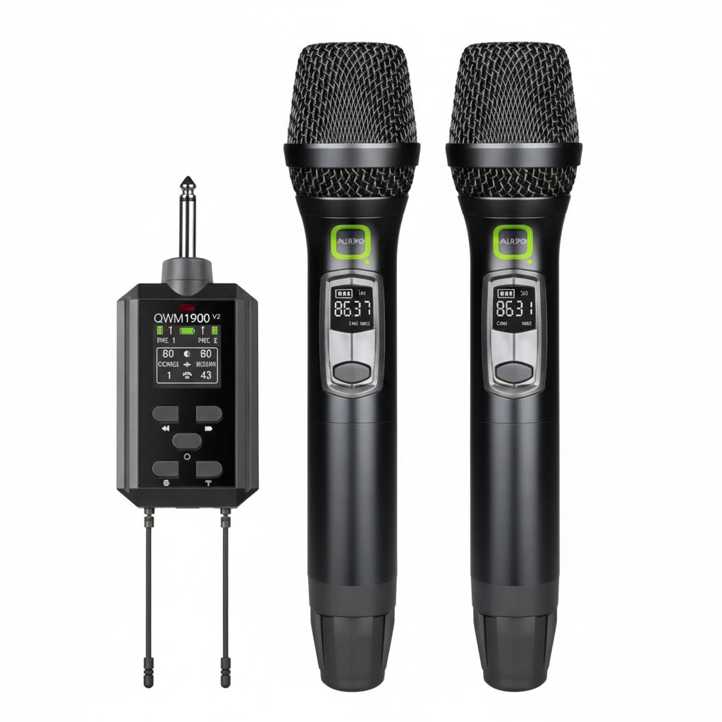 QWM1900 V2 HH Dual Wireless Handheld System-Wireless Microphones-DJ Supplies Ltd