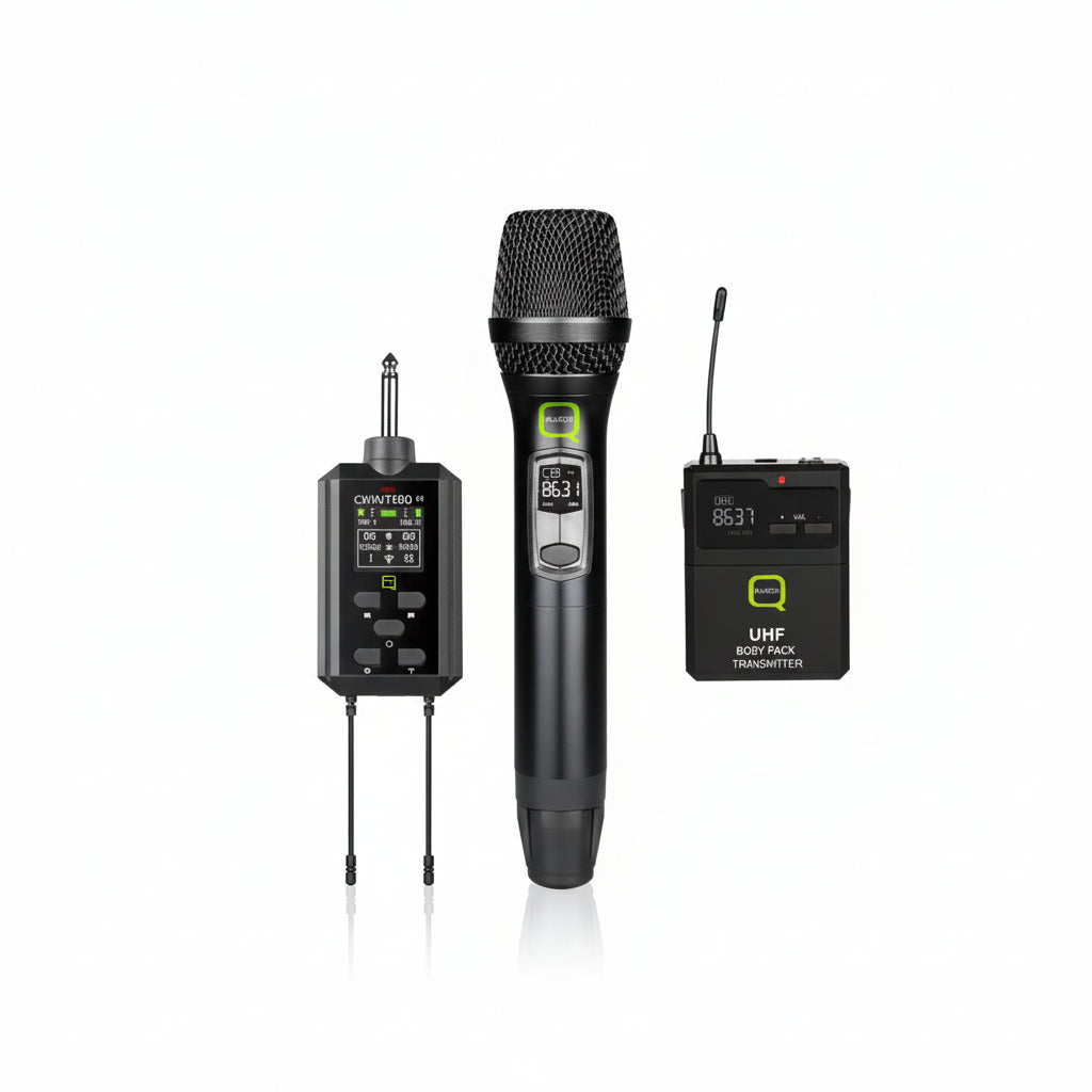 QWM1900HH+BP v2 Handheld + Beltpack Wireless System-Wireless Microphones-DJ Supplies Ltd