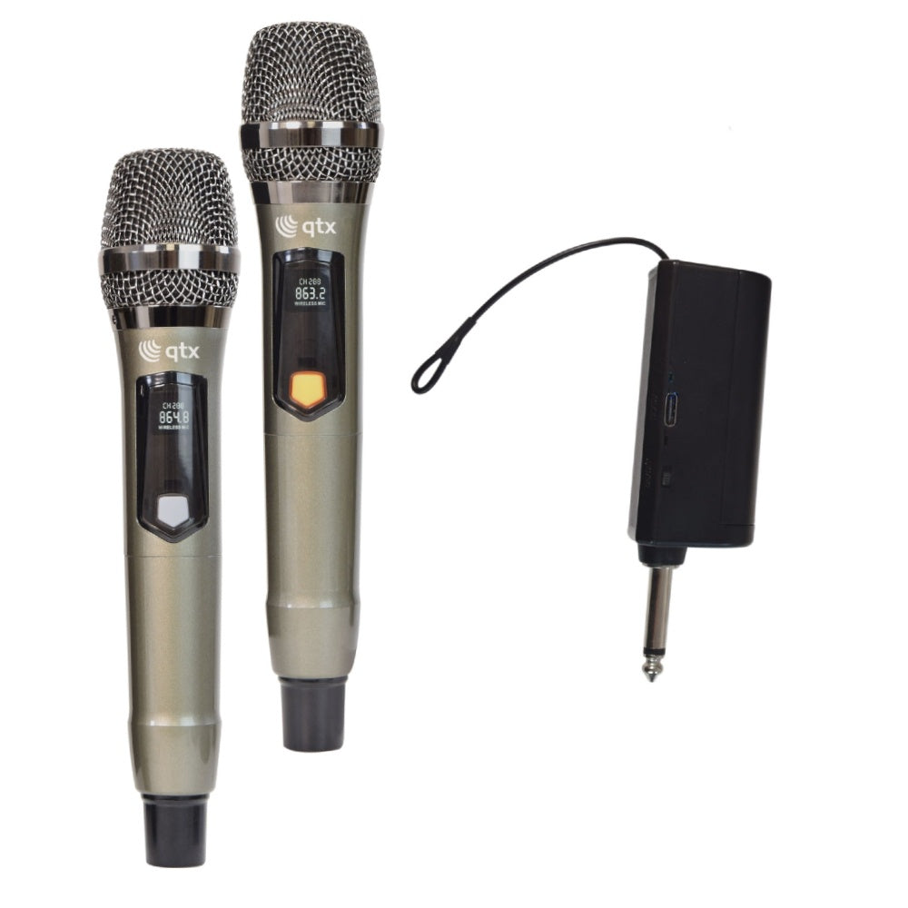 Dual UHF Handheld Wireless Microphones – DJ Supplies Sound and ...
