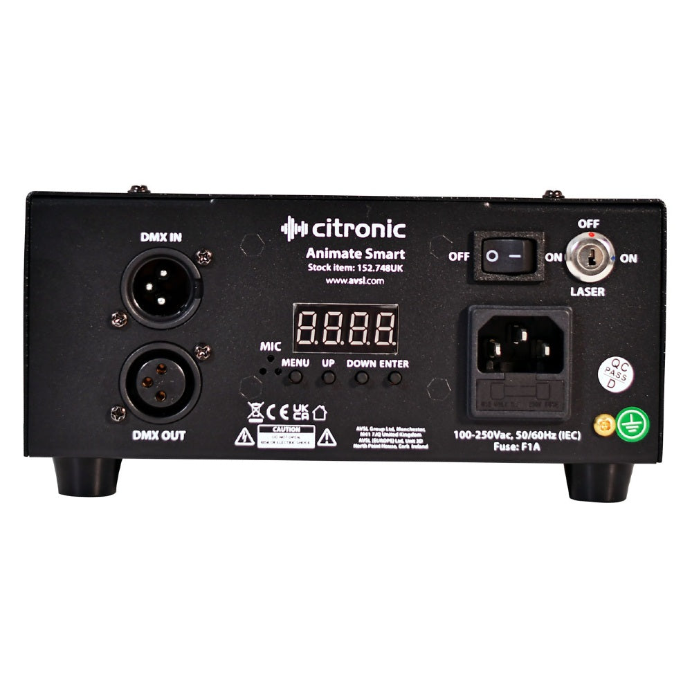 Citronic Animate Smart 1600mW RGB Bluetooth Laser DJ Supplies Sound