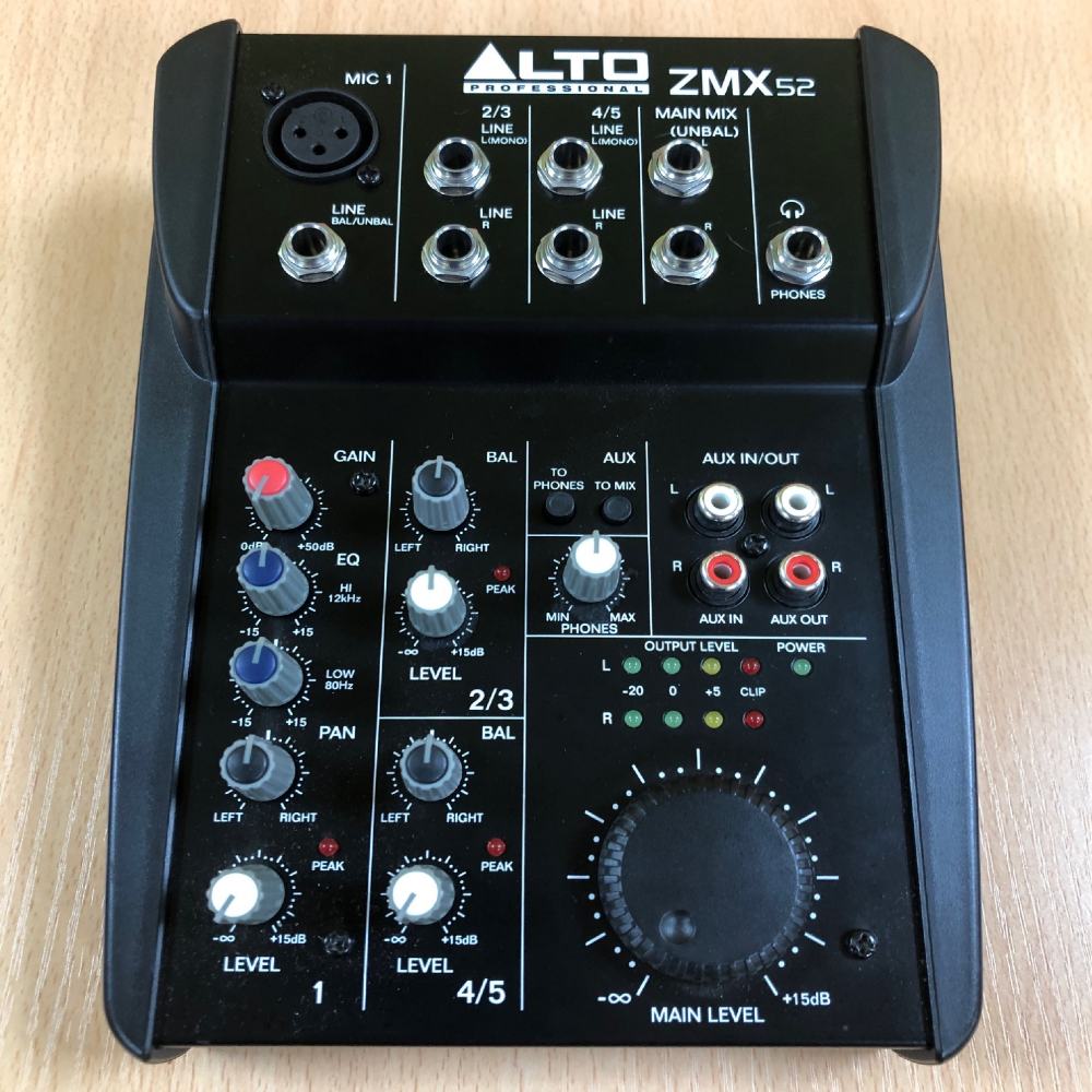 Alto ZMX52 5Ch Mixer - Ex Demo-Live Mixers-DJ Supplies Ltd