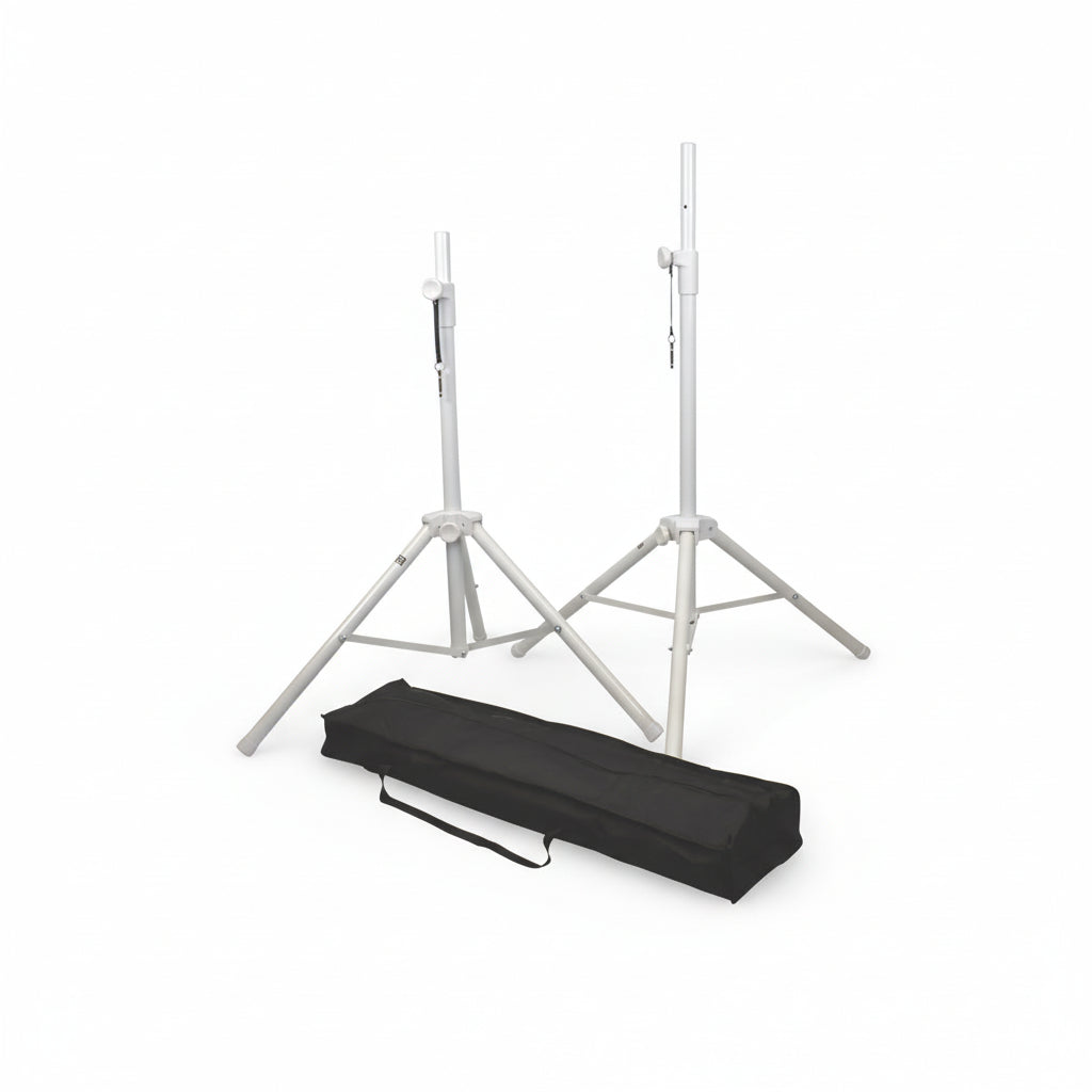 White Aluminium Speaker Stand Set-Ultimax-DJ Supplies Ltd
