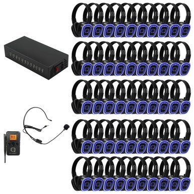 QSD3BP-50W - Silent Disco 50 Way Kit Including Beltback Bluetooth Transmitter and Charger