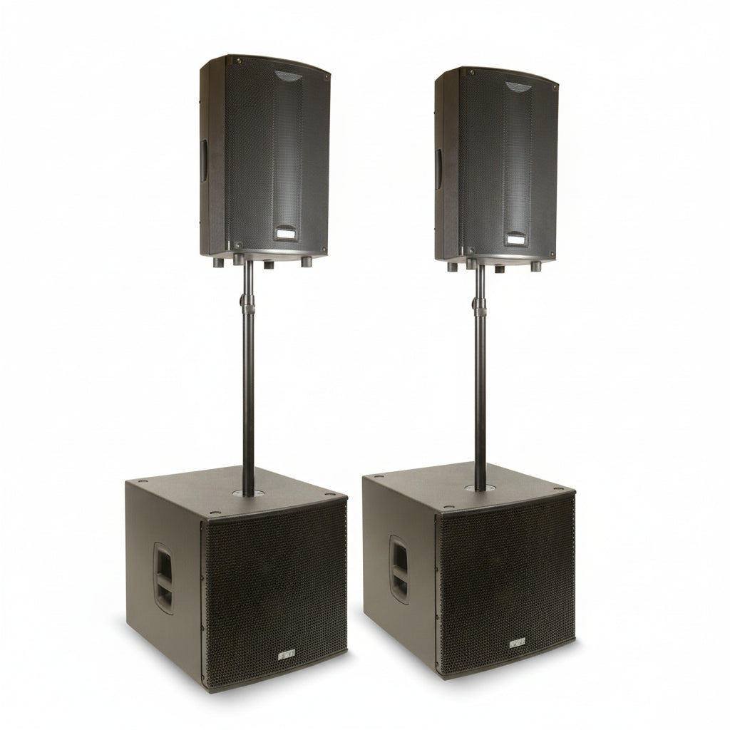 FBT PM4000 PA System PromaxX 114A + Subline 118SA-FBT Portable Sound-DJ Supplies Ltd