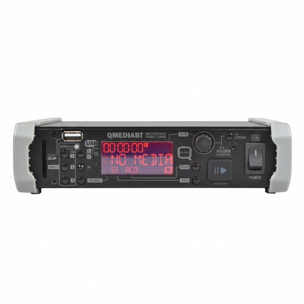 Media Player with Bluetooth, FM Tuner, Built-in Jingle Player