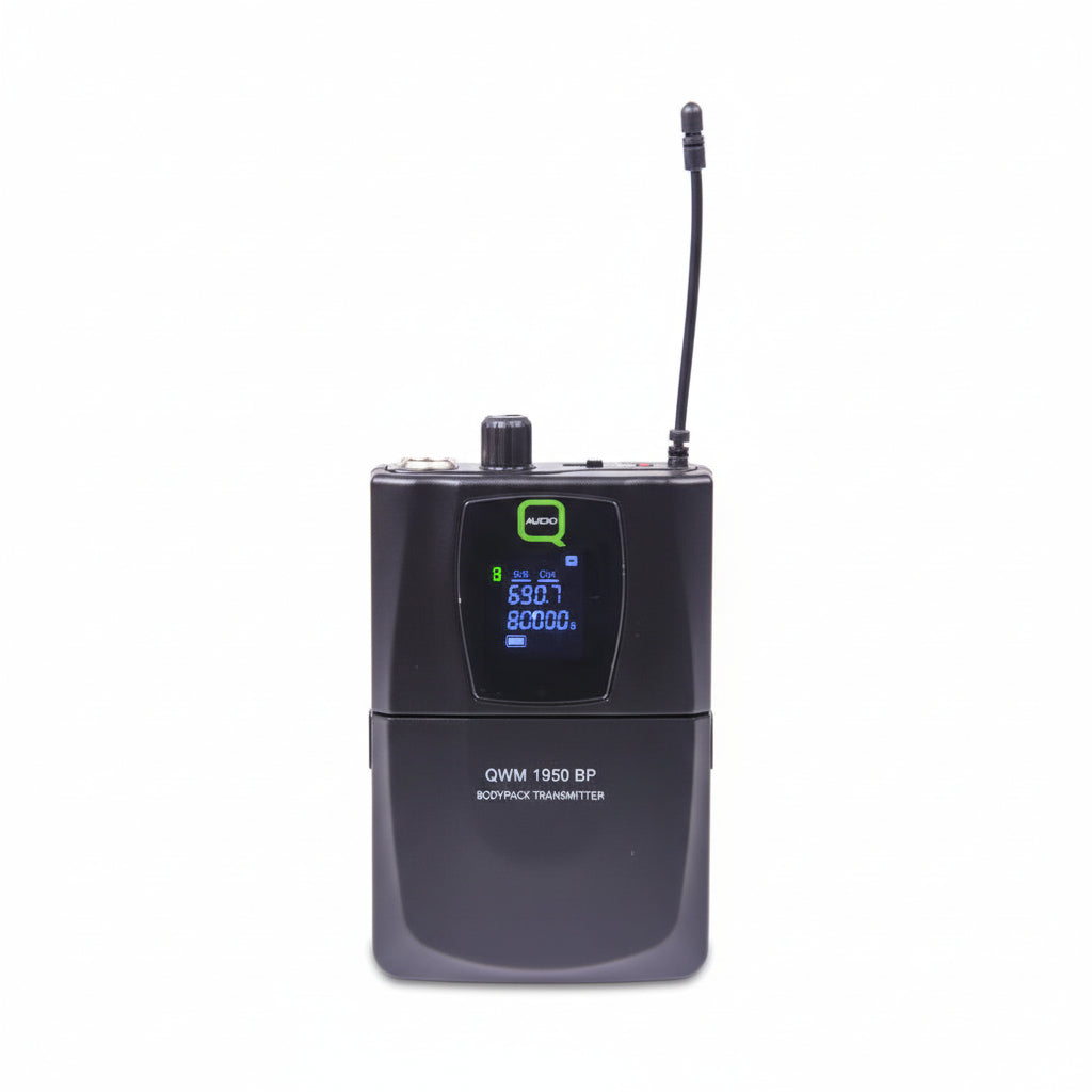 QWM 1950 HH+BP - UHF Dual Channel Diversity HH+BP Wireless System-Q-Audio Wireless Microphones-DJ Supplies Ltd