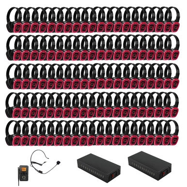 QSD3BP-100W - Silent Disco 100 Way Kit Including Beltback Bluetooth Transmitter and Charger