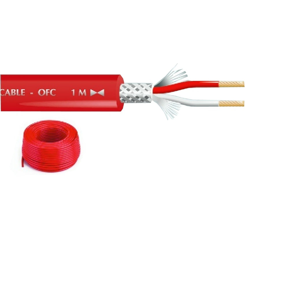 Microphone Cable Red 50m-Cable-DJ Supplies Ltd