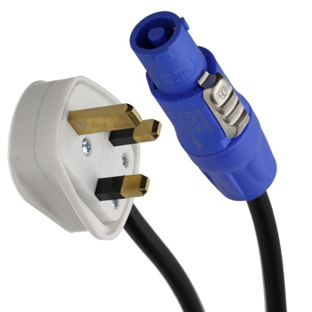 Neutrik PowerCON Lead to 13A Plug 1.5m-Power Leads-DJ Supplies Ltd