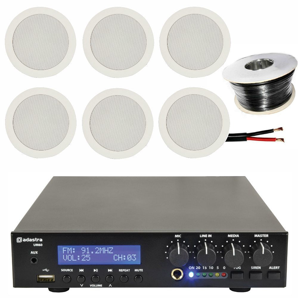 Background Music PA 60w Installation Kit-PA System-DJ Supplies Ltd