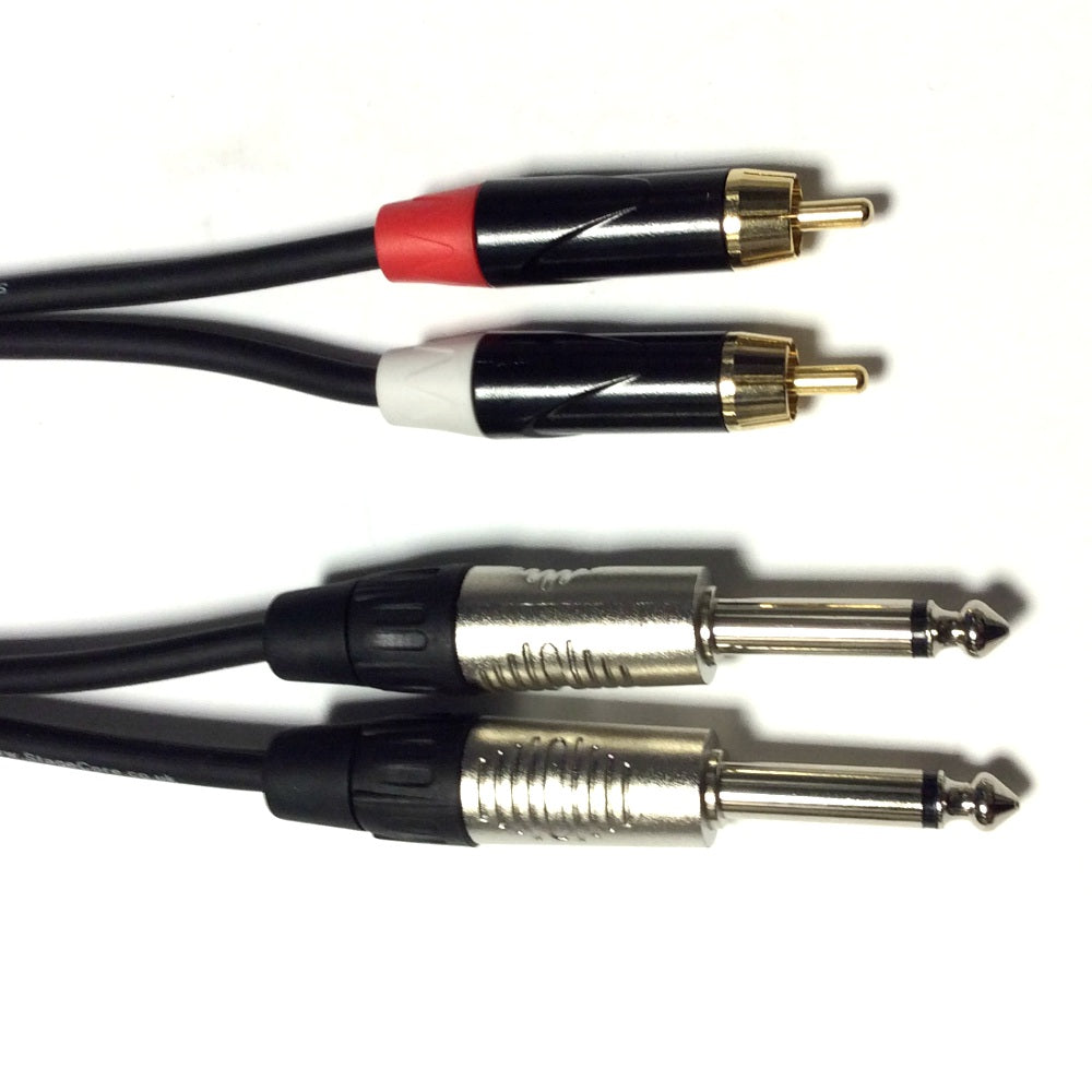 StageCore 2x RCA to 2x Jack Lead-Signal Leads-DJ Supplies Ltd