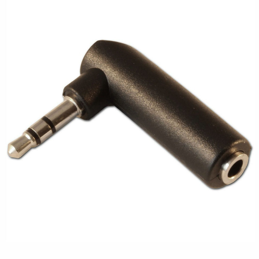 Headphone Adaptor 3.5mm Stereo Angled Jack to Socket-Connectors-DJ Supplies Ltd