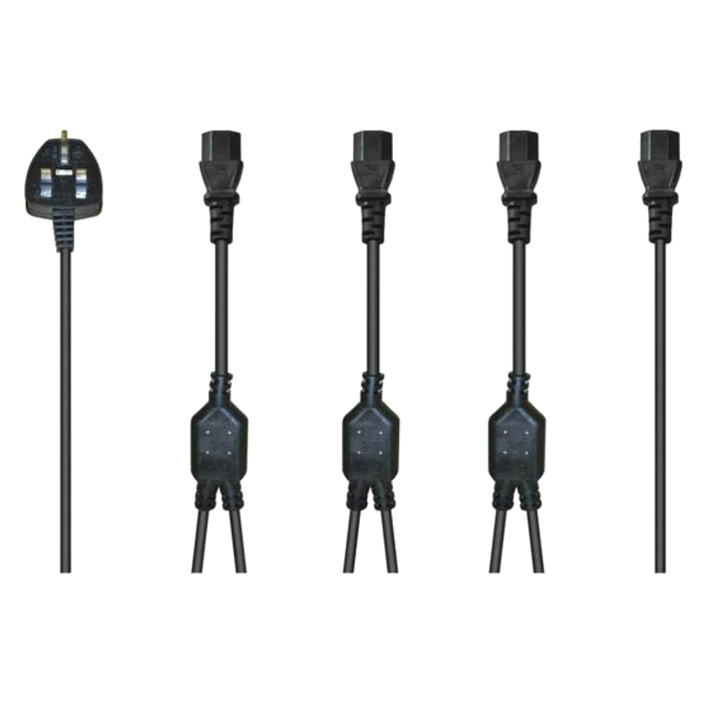 Mains Lead to 4x IEC 6.5mtr-Power Leads-DJ Supplies Ltd