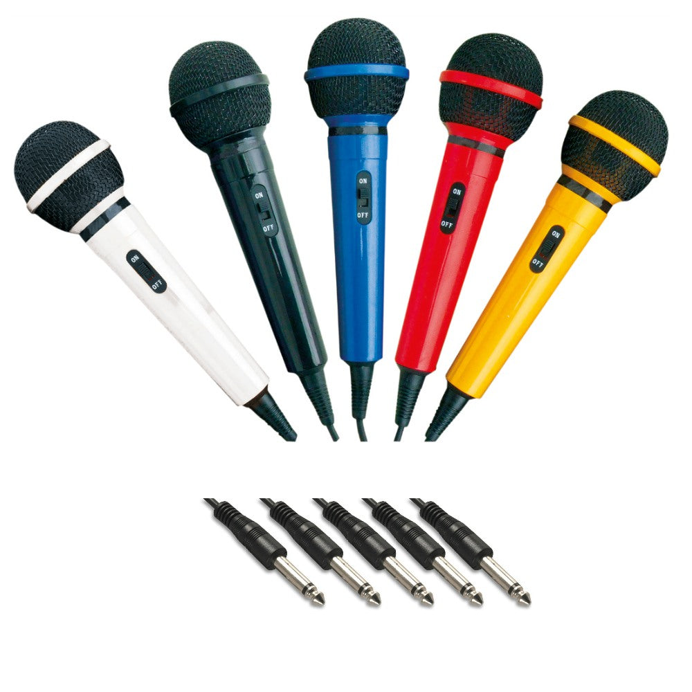 Coloured Microphone Box Set of 5 – DJ Supplies Sound and Lighting Ltd