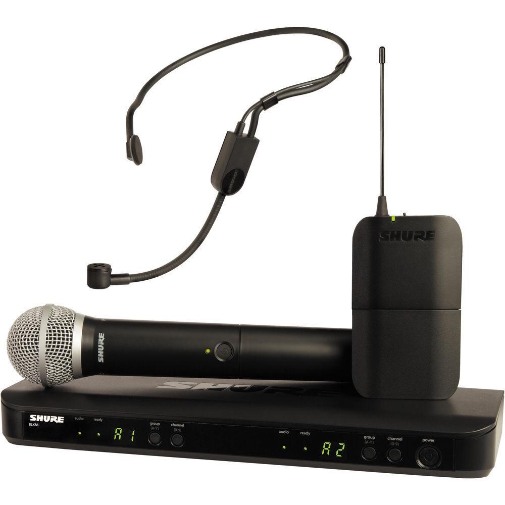 BLX1288/PGA31 Wireless Combo With PG58 Handheld and PGA31 Headset-Wireless Microphones-DJ Supplies Ltd