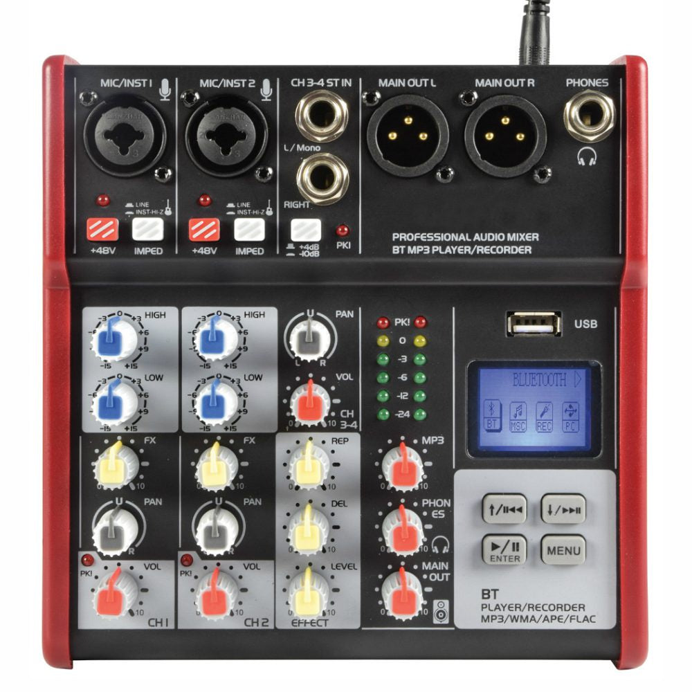 Citronic CSM4 Mixer with USB and Bluetooth-Live Mixers-DJ Supplies Ltd