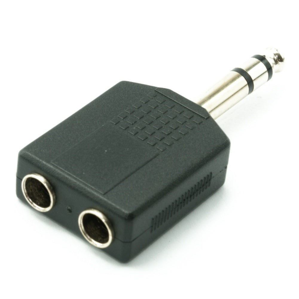 Stereo Jack Splitter 6.35mm 2 into 1-Connectors-DJ Supplies Ltd
