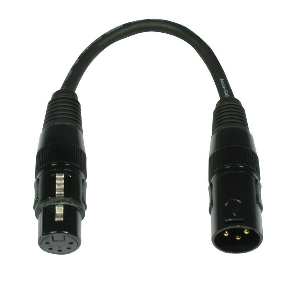 DMX Adaptor Lead 5 Pin Female To 3 Pin Male-Signal Leads-DJ Supplies Ltd