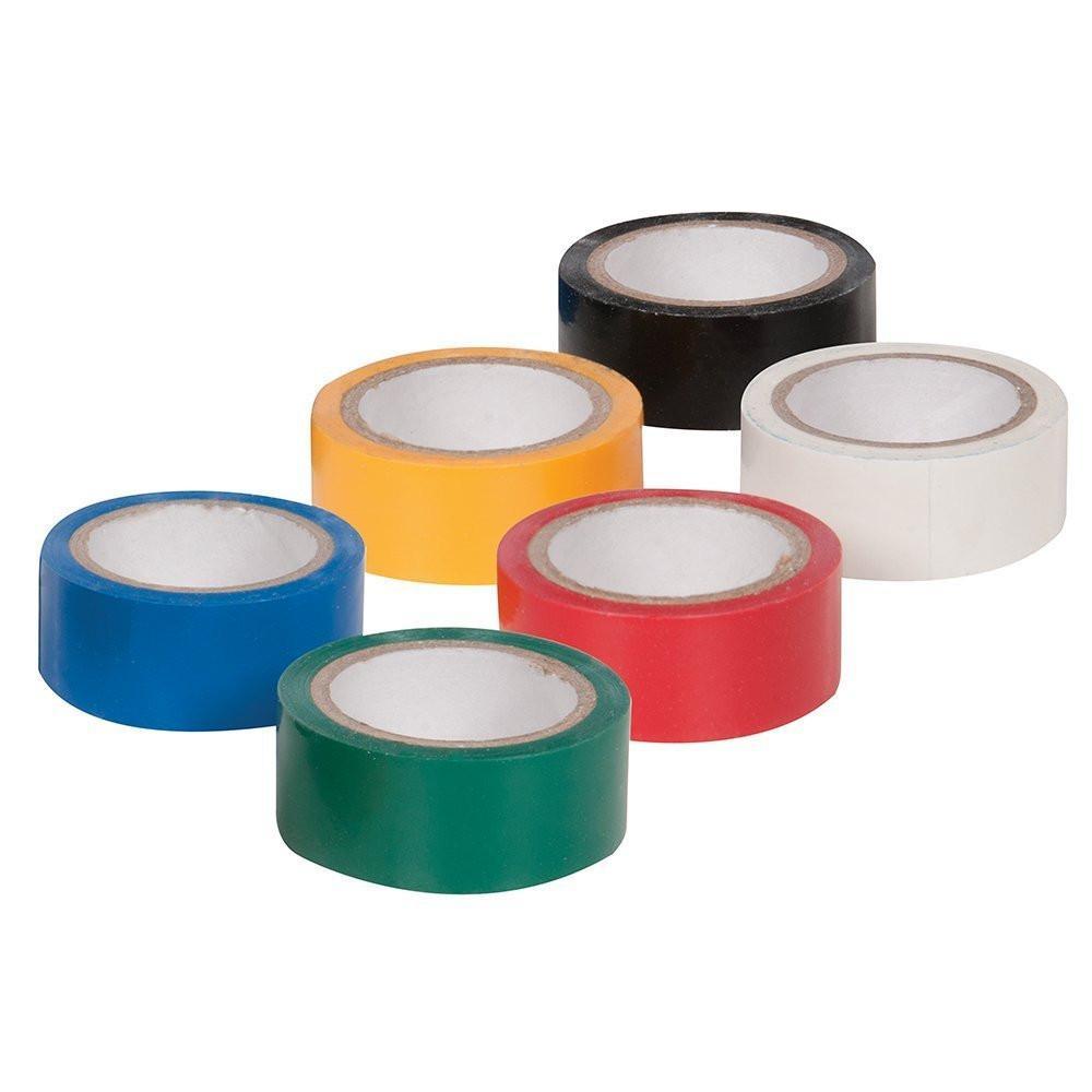Electrical Tape 6 Colour Pack-Cable Accesories-DJ Supplies Ltd