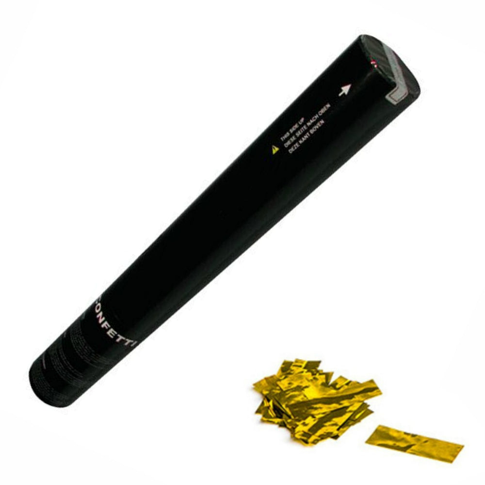 Hand Held Confetti Cannon 50cm Gold Metallic-Special Effects-DJ Supplies Ltd
