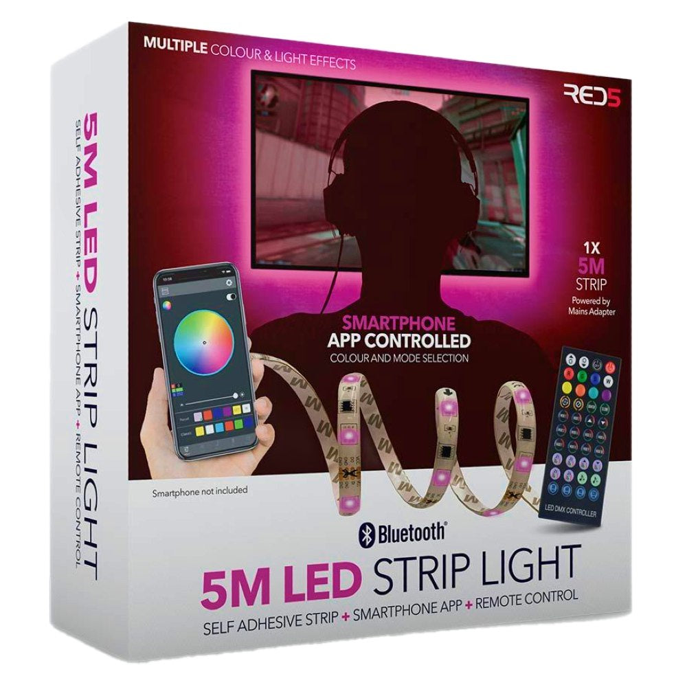 5M Multicoloured LED Tape Bluetooth Controlled with Remote-Accessories-DJ Supplies Ltd