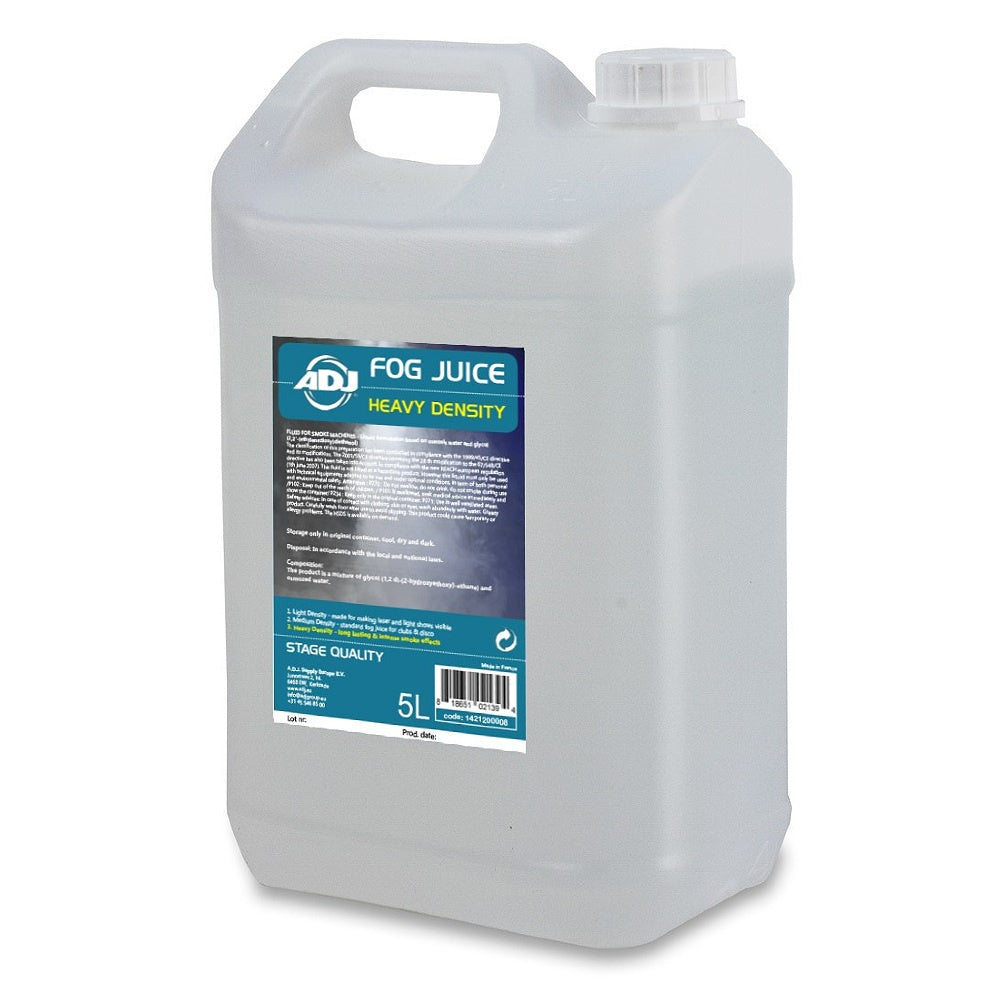 ADJ Smoke Fluid Heavy Density 5L-Special Effects-DJ Supplies Ltd