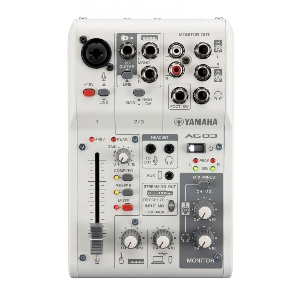Yamaha AG03 MK2 White 3 Channel Streaming USB Mixer-Live Mixers-DJ Supplies Ltd