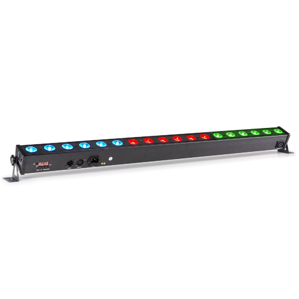 QTX Tri Bar 3 Segment 18x3w RGB Batten-Lighting-DJ Supplies Ltd