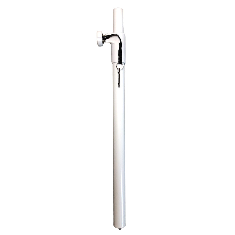 White Adjustable Speaker Pole M20 Thread-Speaker Stands-DJ Supplies Ltd