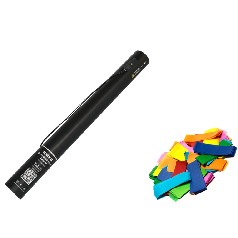 Electric Confetti Cannon 50cm Multicoloured-Special Effects-DJ Supplies Ltd