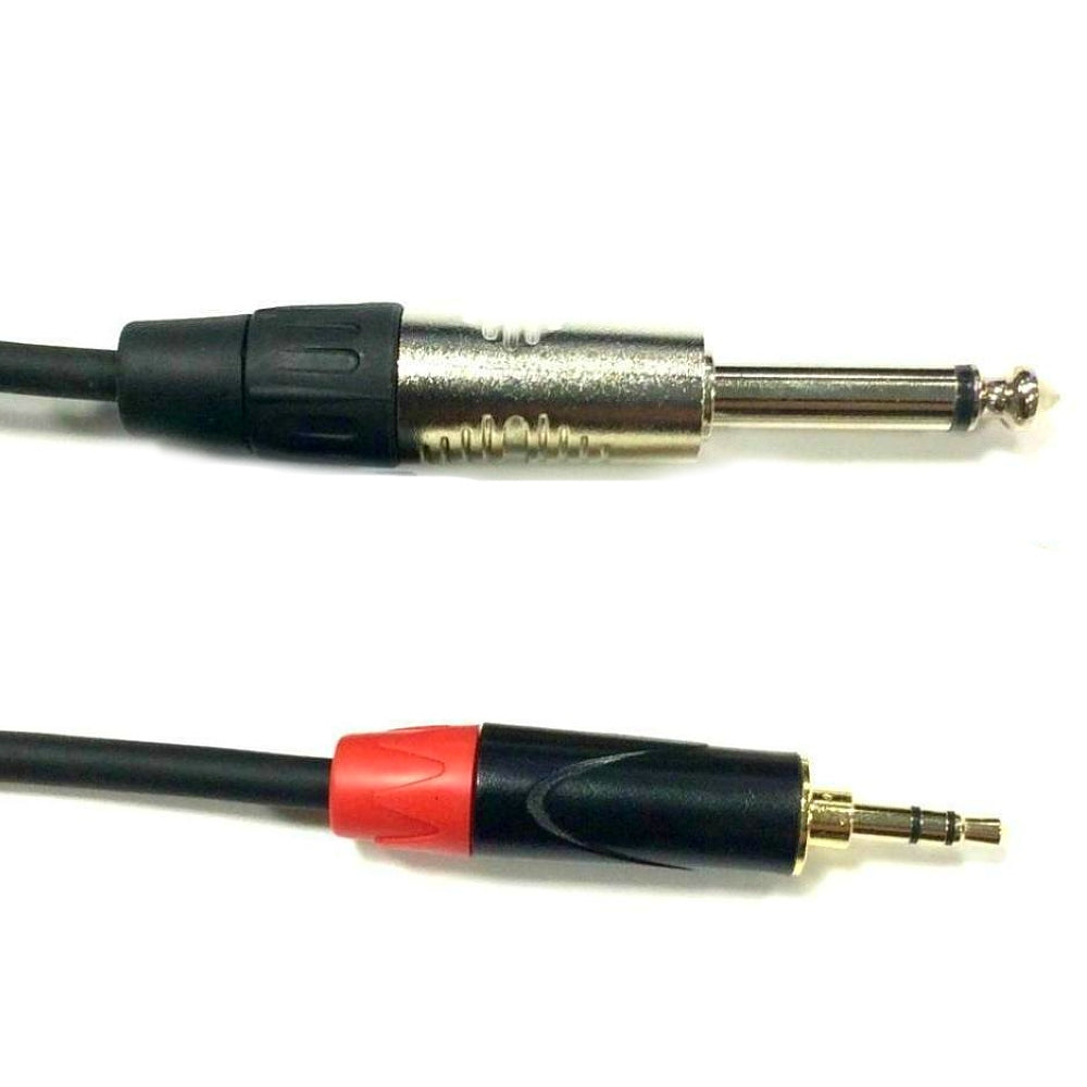 3.5mm Stereo Jack to 6.35 Mono Jack Lead 1.5m-Signal Leads-DJ Supplies Ltd