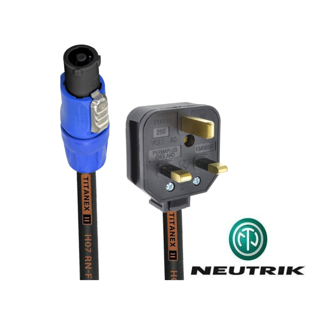 Neutrik PowerCON Lead to 13A Heavy Duty Plug-Power Leads-DJ Supplies Ltd