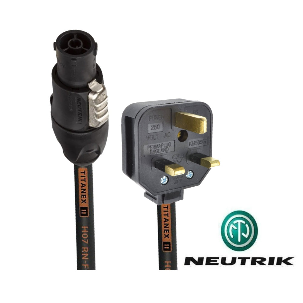 Neutrik PowerCON TRUE 1 Lead to 13A Heavy Duty Plug-Power Leads-DJ Supplies Ltd