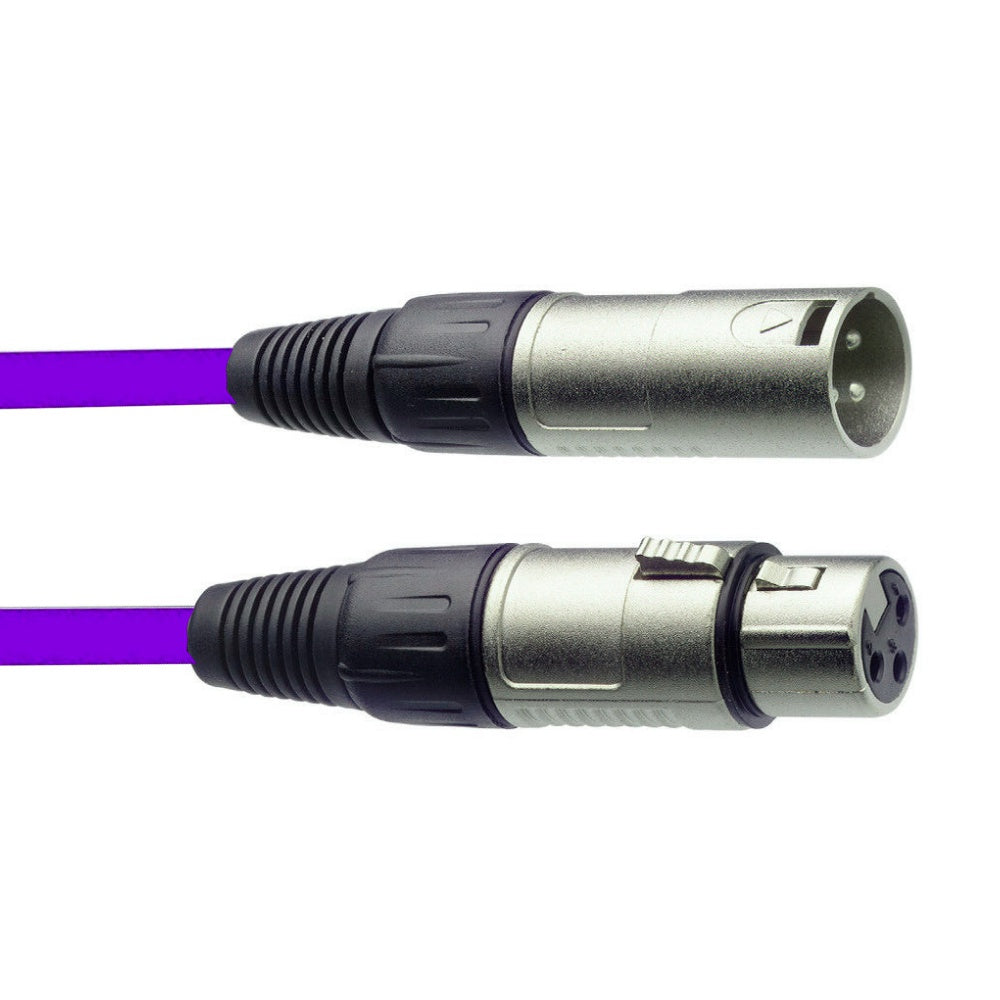 Stage Core XLR to XLR Balanced Lead Purple 6m-Signal Leads-DJ Supplies Ltd